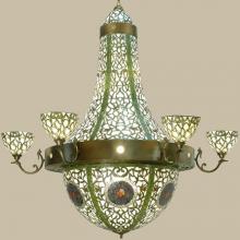 Meyda Black 111778 - 72"W Grand Tulip Medallion 6 Arm Chandelier