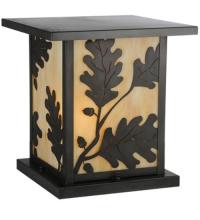 Meyda Black 111973 - 14"Sq Hyde Park Oak Leaf Pier Mount