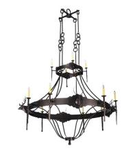 Meyda Black 112053 - 72"W Stag 12 LT Two Tier Chandelier