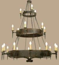 Meyda Black 112084 - 72" Wide Warwick 21 Light Three Tier Chandelier