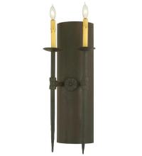 Meyda Black 112085 - 9.5"W Warwick 2 LT Wall Sconce