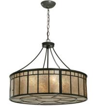 Meyda Black 112438 - 24"W Glendale Mission Inverted Pendant