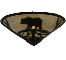 Meyda Black 112458 - 17"W Bear on the Loose Flushmount