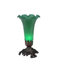 Meyda Black 11252 - 8"H Green Pond Lily Accent Lamp