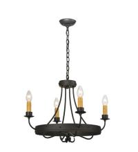 Meyda Black 112632 - 25"W Franciscan 4 LT Chandelier