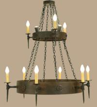 Meyda Black 112813 - 47" Wide Warwick 12 Light Two Tier Chandelier