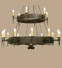 Meyda Black 112829 - 72"W Warwick 18 LT Two Tier Chandelier