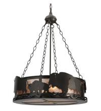 Meyda Black 112938 - 24"W Buffalo Inverted Pendant