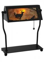 Meyda Black 113076 - 12.5"H Deer on the Loose Banker's Lamp