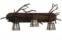 Meyda Black 113088 - 32" Wide Pine Branch Valley View 3 Light Vanity Light