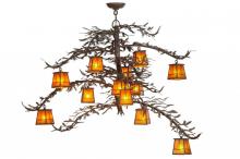 Meyda Black 113655 - 48" Wide Pine Branch Valley View 12 Light Chandelier