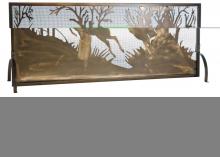 Meyda Black 113656 - 44"W X 31.5"H Deer on the Loose Fireplace Screen