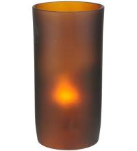 Meyda Black 114025 - 3"W Cylindre Frosted Amber Glass Shade