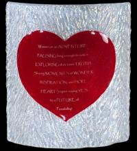 Meyda Black 114106 - 7" Wide Personalized Heart Panel