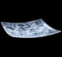 Meyda Black 114430 - 14"Sq Metro Fusion Branches Glass Plate