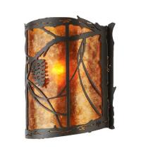 Meyda Black 114446 - 9"W Whispering Pines Wall Sconce