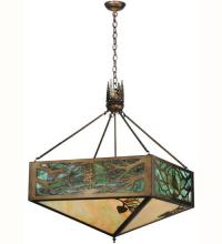 Meyda Black 114497 - 28" Square Balsam Pine Inverted Pendant