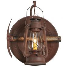 Meyda Black 114829 - 16" Wide Miners Lantern Wall Sconce