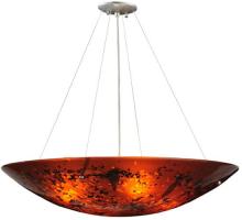 Meyda Black 115012 - 30"W Metro Fusion The Rock Glass Inverted Pendant