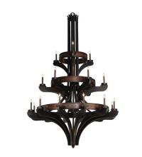 Meyda Black 115048 - 62"W Castilla 21 LT Three Tier Chandelier