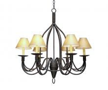 Meyda Black 115263 - 32" Wide Bell 6 Light Chandelier