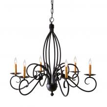 Meyda Black 115286 - 36" Wide Squire 6 Light Chandelier