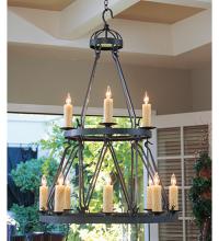 Meyda Black 115287 - 36" Wide Lakeshore 12 Light Two Tier Chandelier