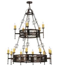 Meyda Black 115334 - 48"W Toscano 15 LT Two Tier Chandelier