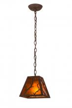 Meyda Black 115336 - 8"Sq Branches Pendant