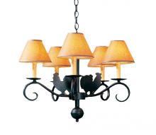 Meyda Black 115631 - 24" Wide Animal 5 Light Chandelier