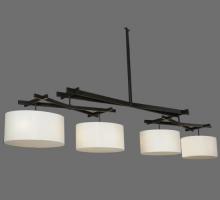 Meyda Black 115756 - 177"W Solaris 4 LT Oblong Pendant