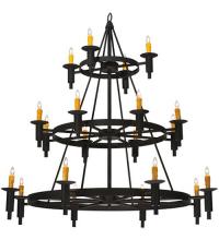 Meyda Black 116151 - 60"W Carella 20 LT Three Tier Chandelier