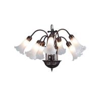 Meyda Black 11621 - 20"W White Pond Lily 7 LT Chandelier