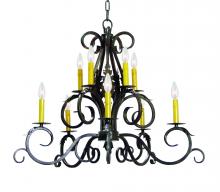 Meyda Black 116225 - 32" Wide Anassa 10 Light Chandelier