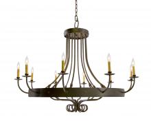 Meyda Black 116321 - 50" Wide Silvana 10 Light Chandelier