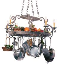 Meyda Black 116372 - 53" Long Neo 6 Light Pot Rack