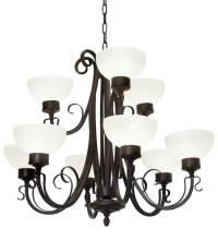 Meyda Black 116424 - 36" Wide Mirasol 9 Light Chandelier