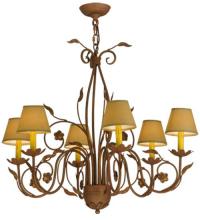 Meyda Black 116650 - 31"W Bordeaux 6 LT Chandelier