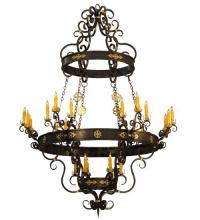 Meyda Black 116669 - 72"W Santino 24 LT Chandelier