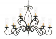 Meyda Black 116728 - 48" Wide Zola 12 Light Two Tier Chandelier