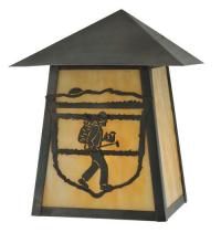 Meyda Black 116860 - 9"W Lake Clear Lodge Hiker Wall Sconce