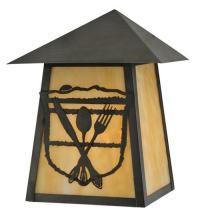 Meyda Black 116862 - 9"W Lake Clear Lodge Silverware Wall Sconce