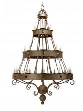 Meyda Black 116981 - 78" Wide Avila 24 Light Three Tier Chandelier