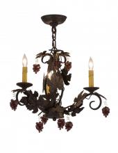 Meyda Black 117174 - 18"W Vineyard 3 LT Chandelier