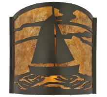 Meyda Black 117834 - 12"W Sailboat Wall Sconce