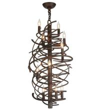 Meyda Black 117938 - 24"W Cyclone 13 LT Chandelier