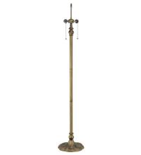 Meyda Black 118696 - 61" High Antique Brass 2 Light Floor Base