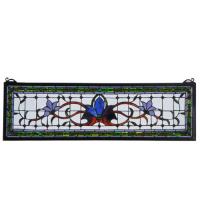 Meyda Black 119445 - 33"W X 10"H Fairytale Transom Stained Glass Window