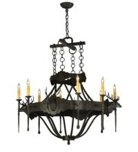 Meyda Black 119967 - 40"W Stag 8 LT Chandelier