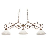 Meyda Black 120175 - 48" Long Bordeaux 3 Light Island Pendant